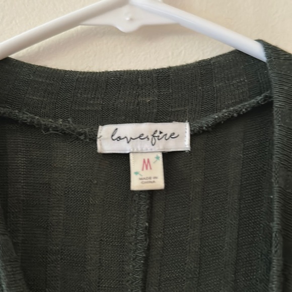 Green Sleeveless Ribbed Midi Dress Size M - Picture 3 of 5